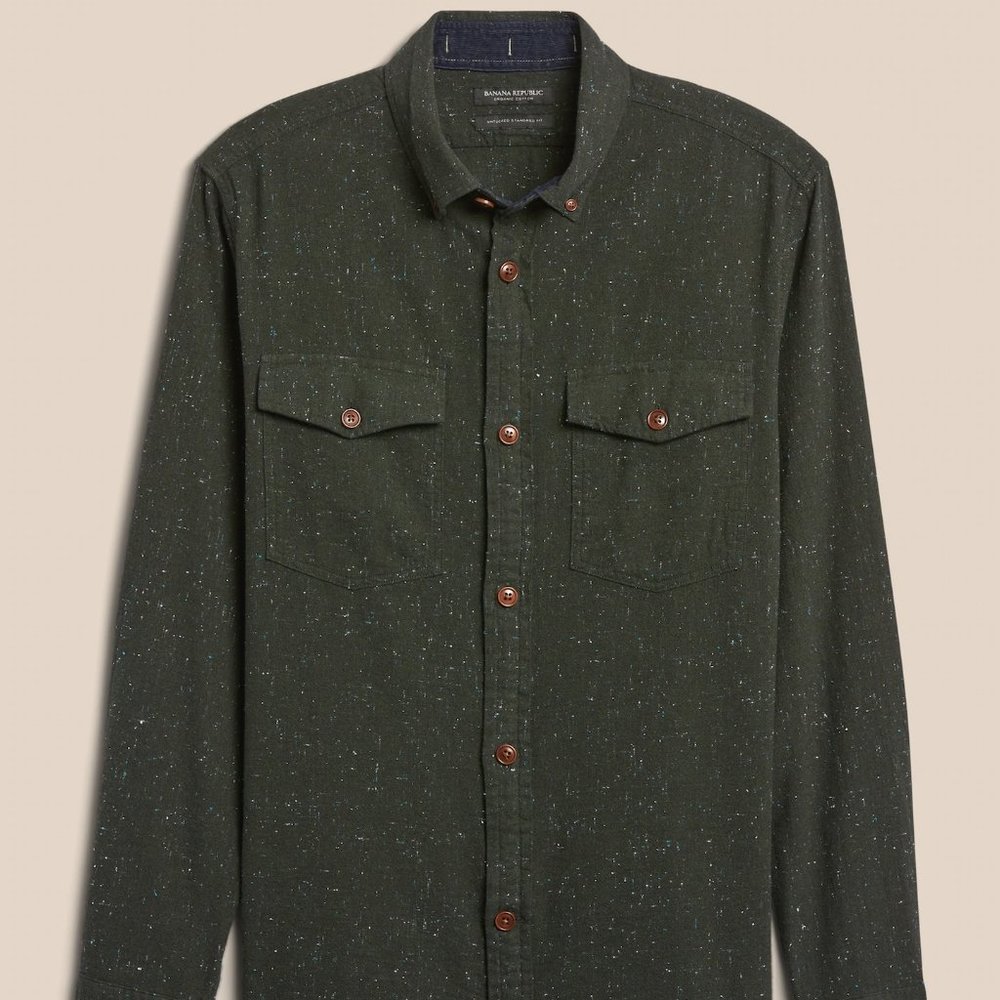 Banana Republic Standard-Fit Donegal Flannel Shirt